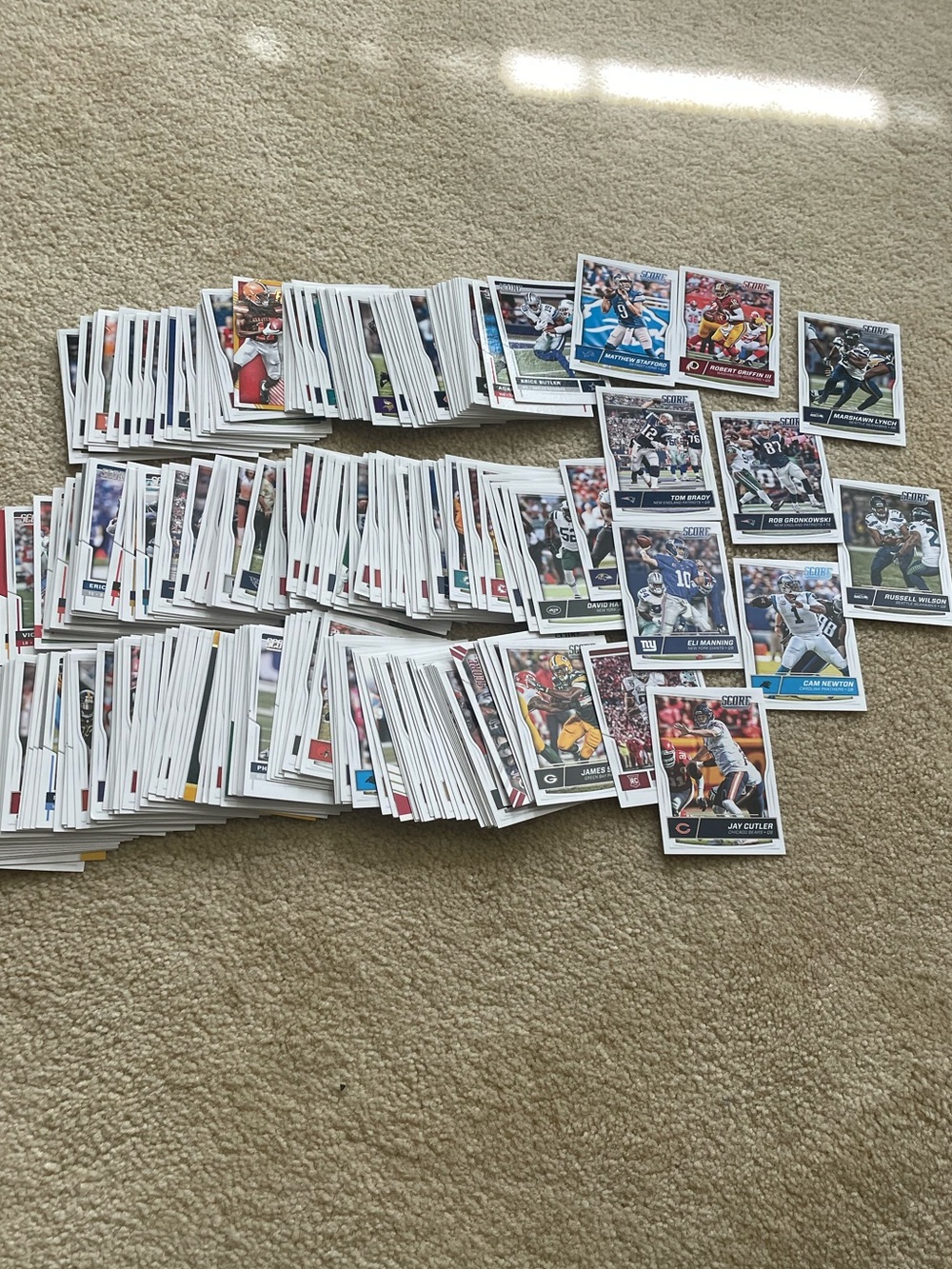 Assorted Football Trading Cards Score - Multi-Player Lot approx 250